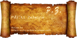 Póti Zelmira névjegykártya